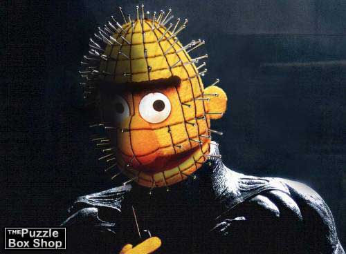 Pinhead on the set of the remake of Hellraiser